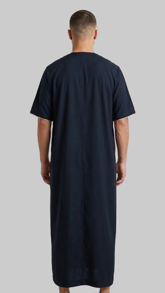 Qamis Bleu Nocturne