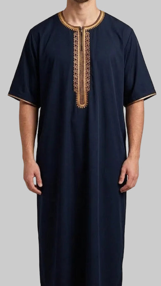 Qamis Bleu Nocturne